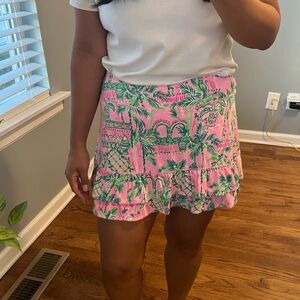Lilly Pulitzer Luxletic Fern Ruffle Skort Always Worth It